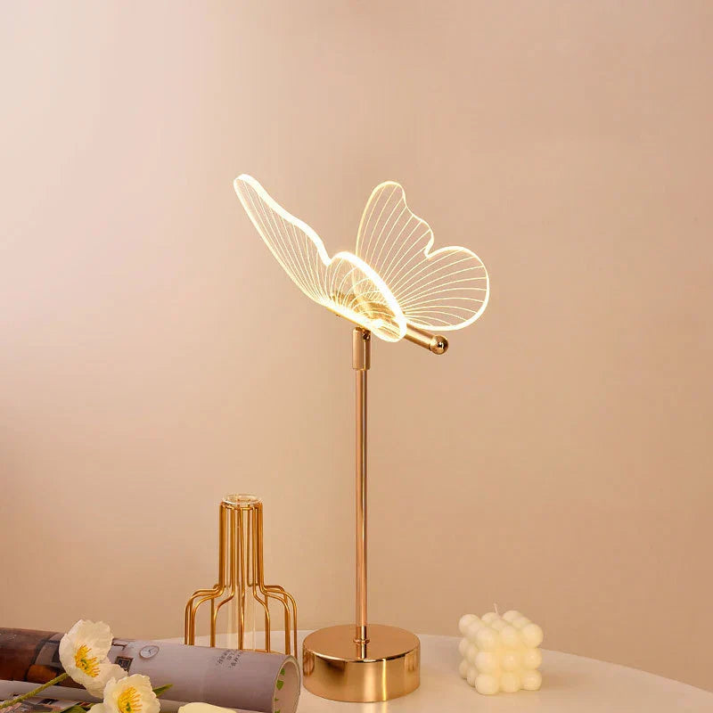 Butterfly LED Table Lamp in Retro Design - Decorative Desk Lamp for Living Room, Bedroom & Office | Kalsten
