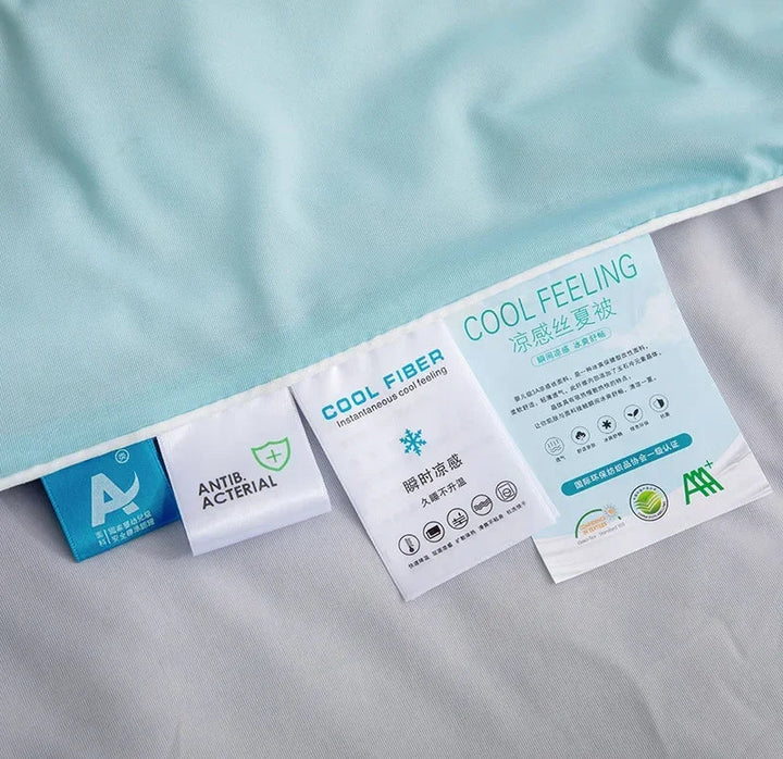 Air Condition Summer Comforter — Pure Color Ice Silk Cooling Blanket, Lightweight & Smooth Twin/King Size Quilt | Kalsten