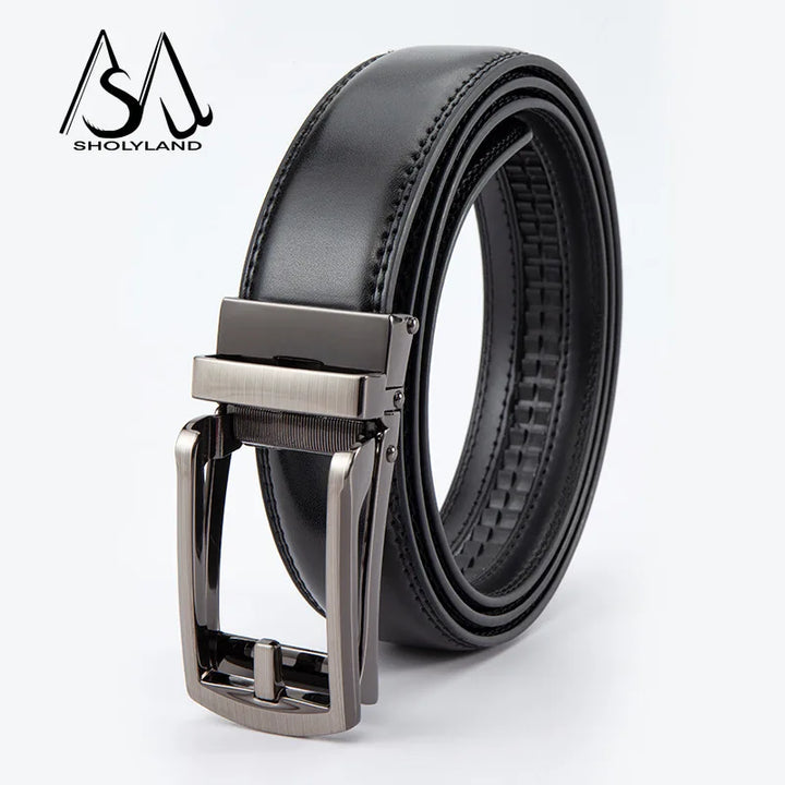 Men’s Leather Belt with Buckle