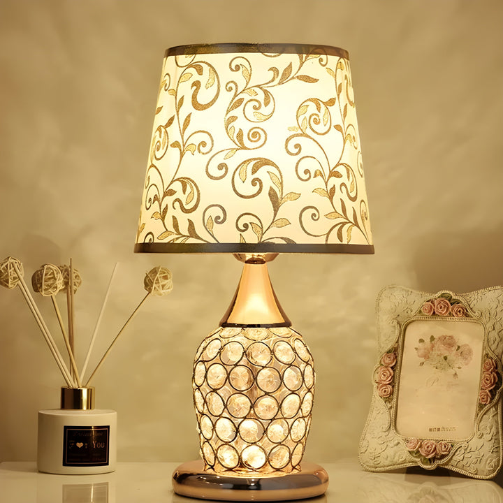 Lustrelia Crystal Optic Table Lamp | LED Lighting & Touch Function | Elegant Play of Light | 220V | Plastic | Kalsten