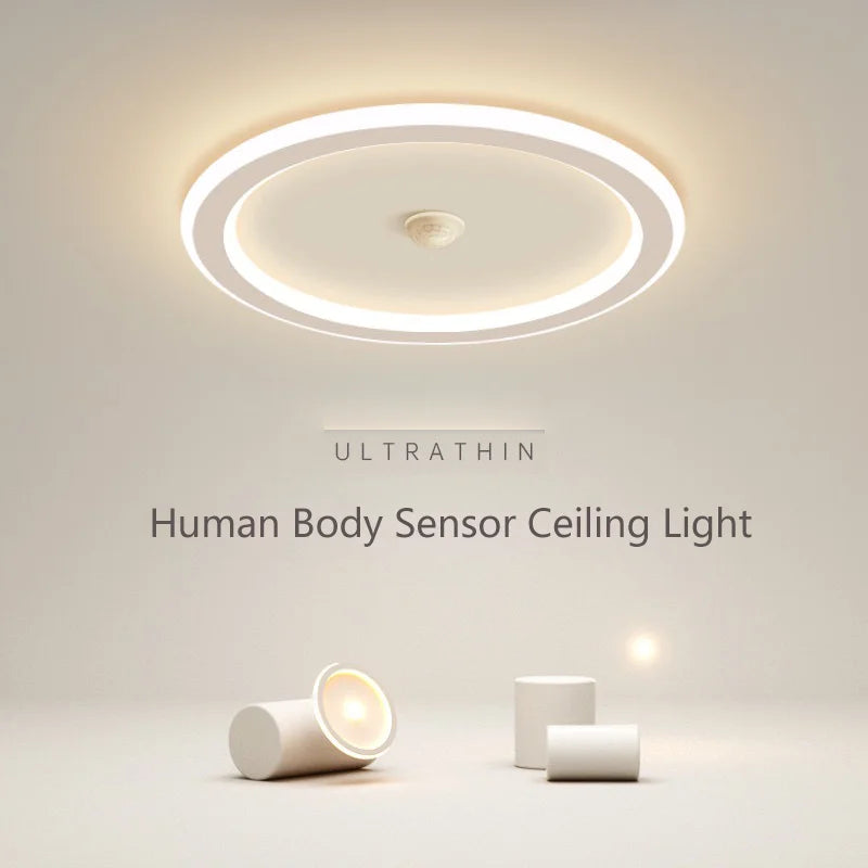 Modern LED Ceiling Lamp with Motion Sensor – Energy-Efficient Lighting for Living Room, Bedroom, Corridor, and Stairs (90-260V) | Kalsten