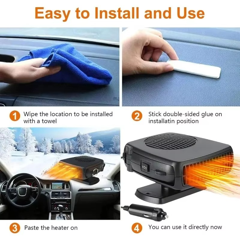 Kalsten | Portable Car Heater and Defroster, 2-in-1 Heating and Cooling Fan for Windshield and Cab
