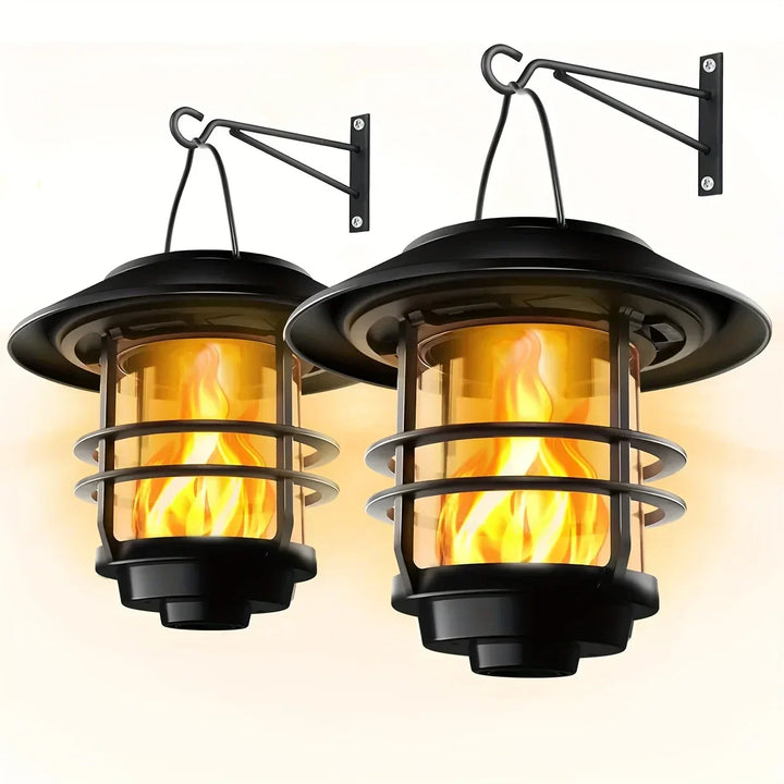 Flamma Glow - Enchanting Solar Wall Lamp Set | Kalsten