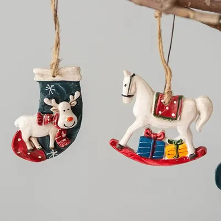 Classic Christmas decoration – Hanging Christmas stockings with moose design | Kalsten