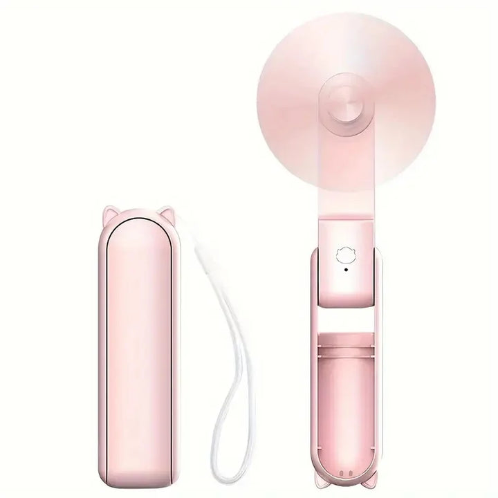 Foldable Mini-Hand Fan with Powerbank and Wristband – FrisMee 2-in-1 | Kalsten