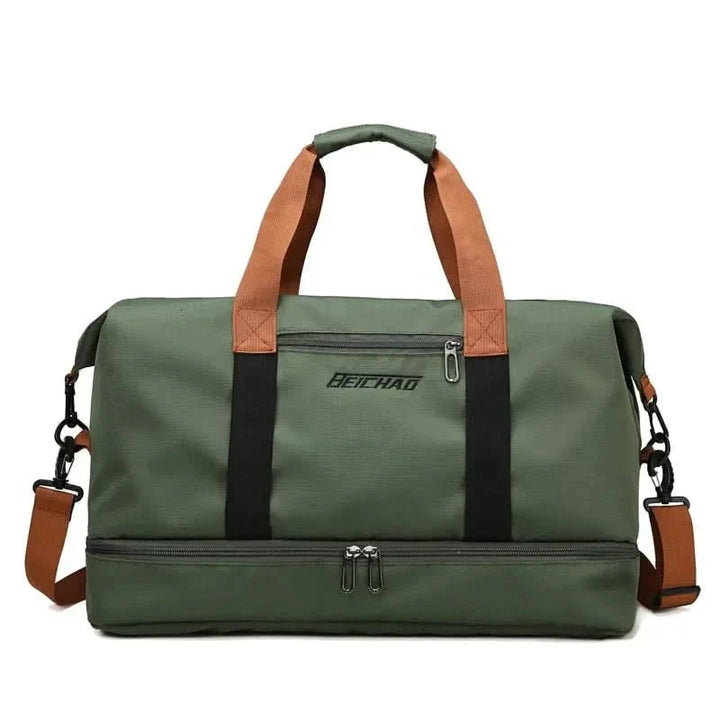 Kalsten | Portable fitness bag with shoe compartment and wet dry separator bag for active travelling
