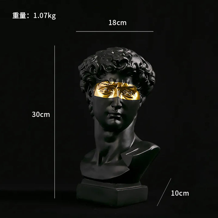 Kalsten | European Home Decor David Head Resin Statues Statues Home Decor Modern Abstract Art Bust Sculpture Art Sketch Practice