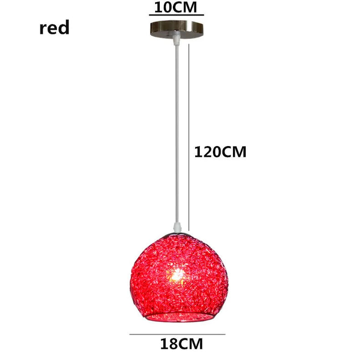 Modern Colorful Round Pendant Light – E27 LED Hanging Lamp for Bedroom, Living Room, Cafe, and Restaurant | Kalsten