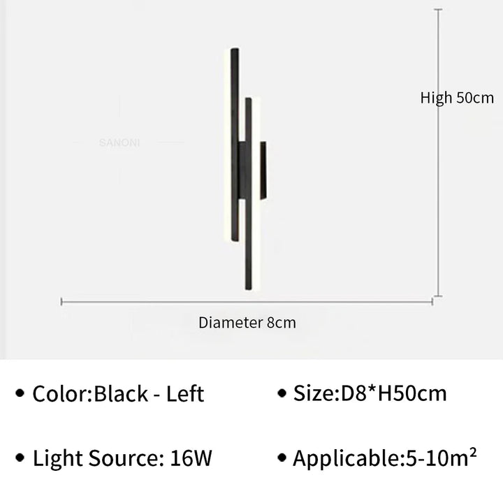 Modern LED Wall Light – Stylish Wall Sconce for Living Room, Stairs, Bedroom, and Corridor Interior Lighting | Kalsten