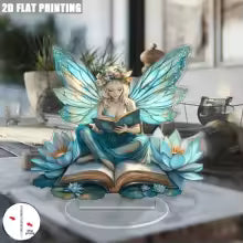 Kalsten | Celestia Acrylic Table Decoration Angel | Fairy Tale Stand | 18 cm | Gift & Photo Prop