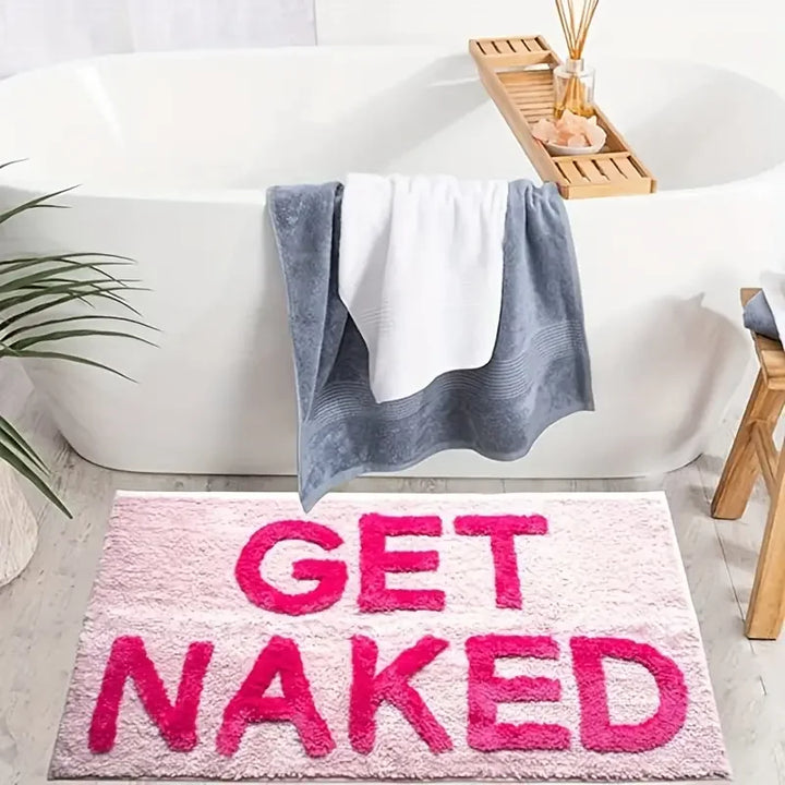 BlushNaked Tufted Design Rug – Pink "Get Naked" Bath & Living Rug | Kalsten