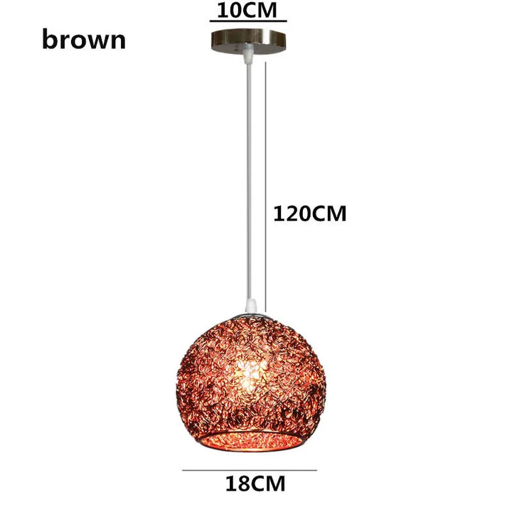 Modern Colorful Round Pendant Light – E27 LED Hanging Lamp for Bedroom, Living Room, Cafe, and Restaurant | Kalsten