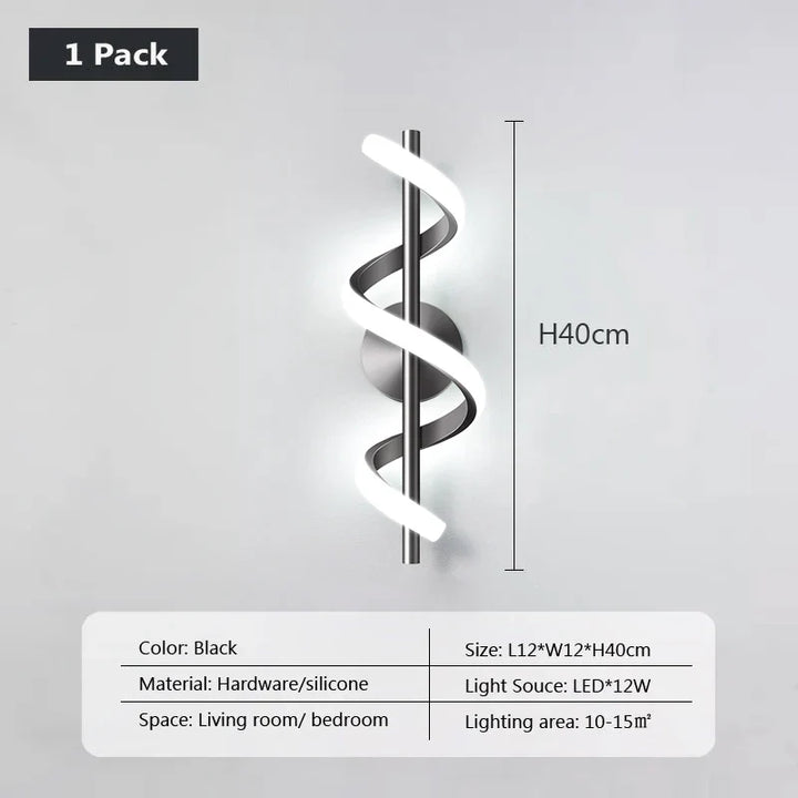 Contemporary LED Wall Lamp - Sleek Nordic Design for Bedroom, Living Room, and More | Kalsten