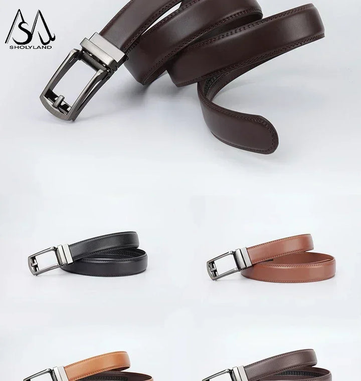 Men’s Leather Belt with Buckle