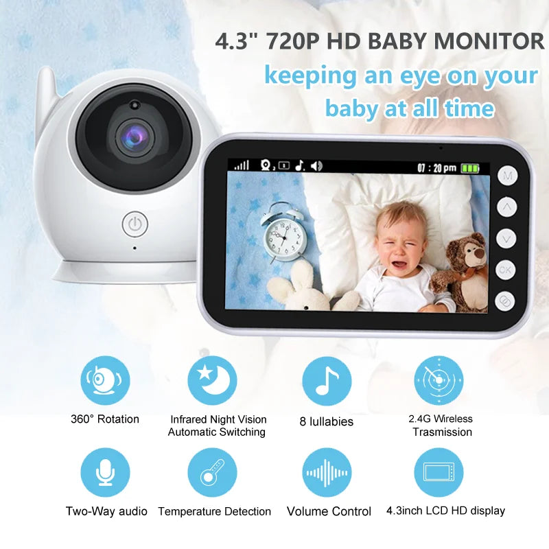 Kalsten | Baby Monitor Surveillance Night Vision Music Nanny Camera
