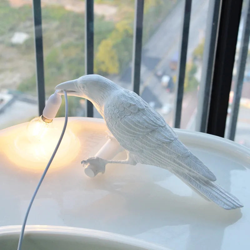 Modern Lucky Bird Table Lamp – Creative Resin Animal Design for Bedroom and Living Room | Kalsten