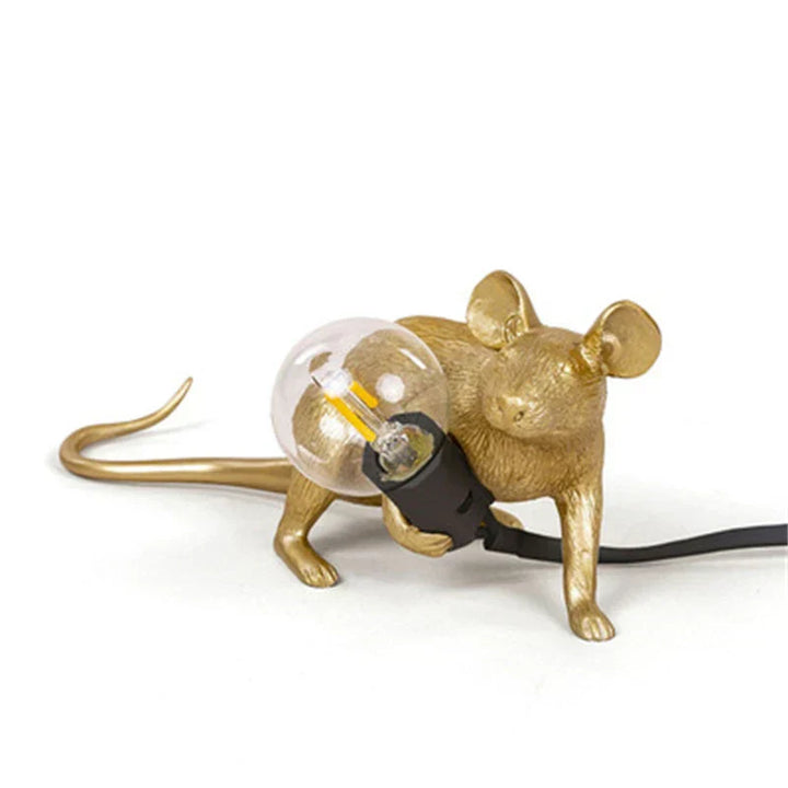 Modern LED Animal Table Lamps: Resin Rat, Cat, and Squirrel Night Lights | Kalsten