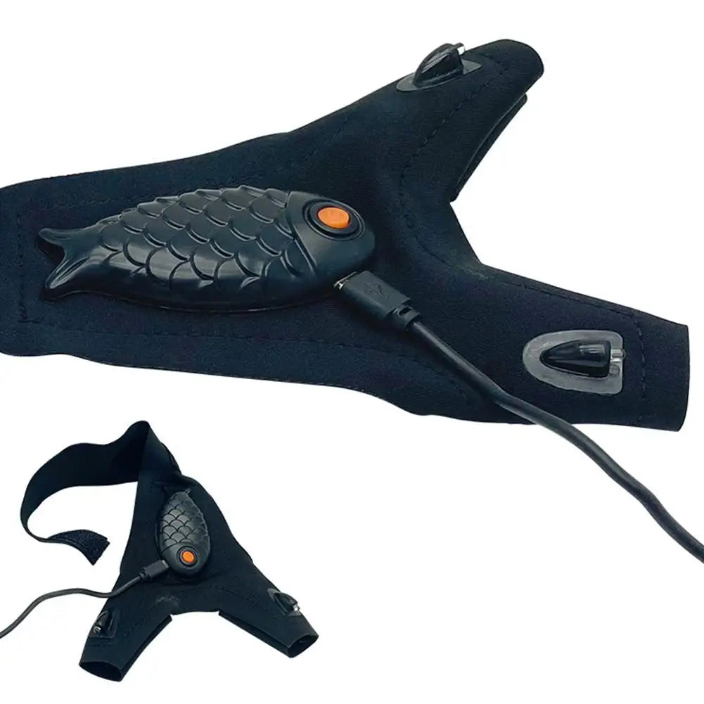 Rechargeable Fingerless Repair Fishing LED Gloves | Kalsten