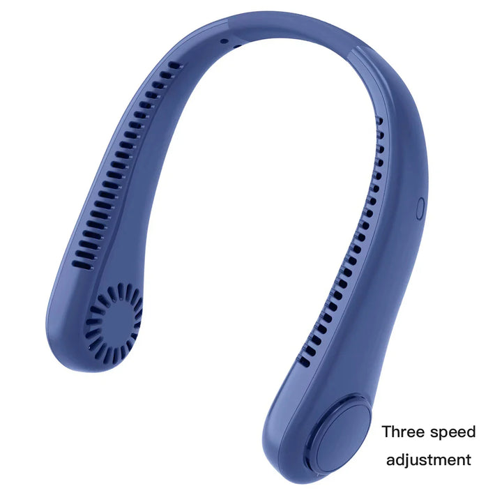 Portable Mini Bladeless Neckband Fan with Digital Display - USB Rechargeable Air Cooler for Neck, Hands-Free Cooling Experience | Kalsten