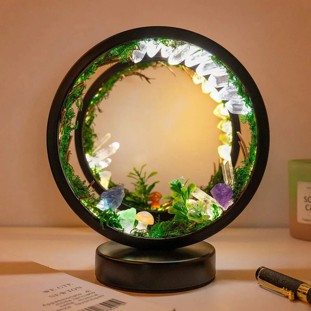 elegant - Round Frame - Green Crystals - Chic Decoration | Kalsten