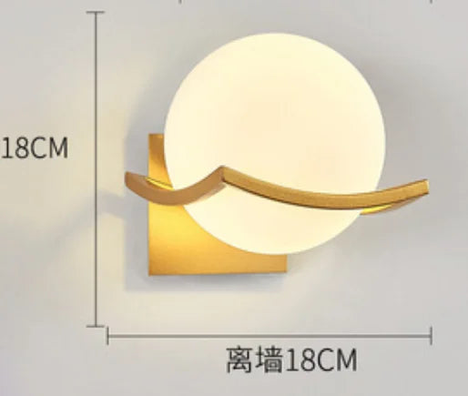 Modern LED Gold Glass Ball Wall Lamp for Indoor Lighting Decoration | Kalsten