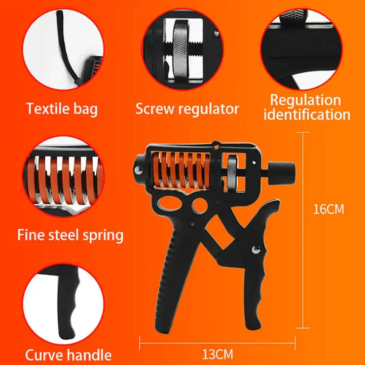 Kalsten | Adjustable 5-165kg Heavy Grip Strengthener - Finger Expander for Arm, Wrist, and Forearm Training