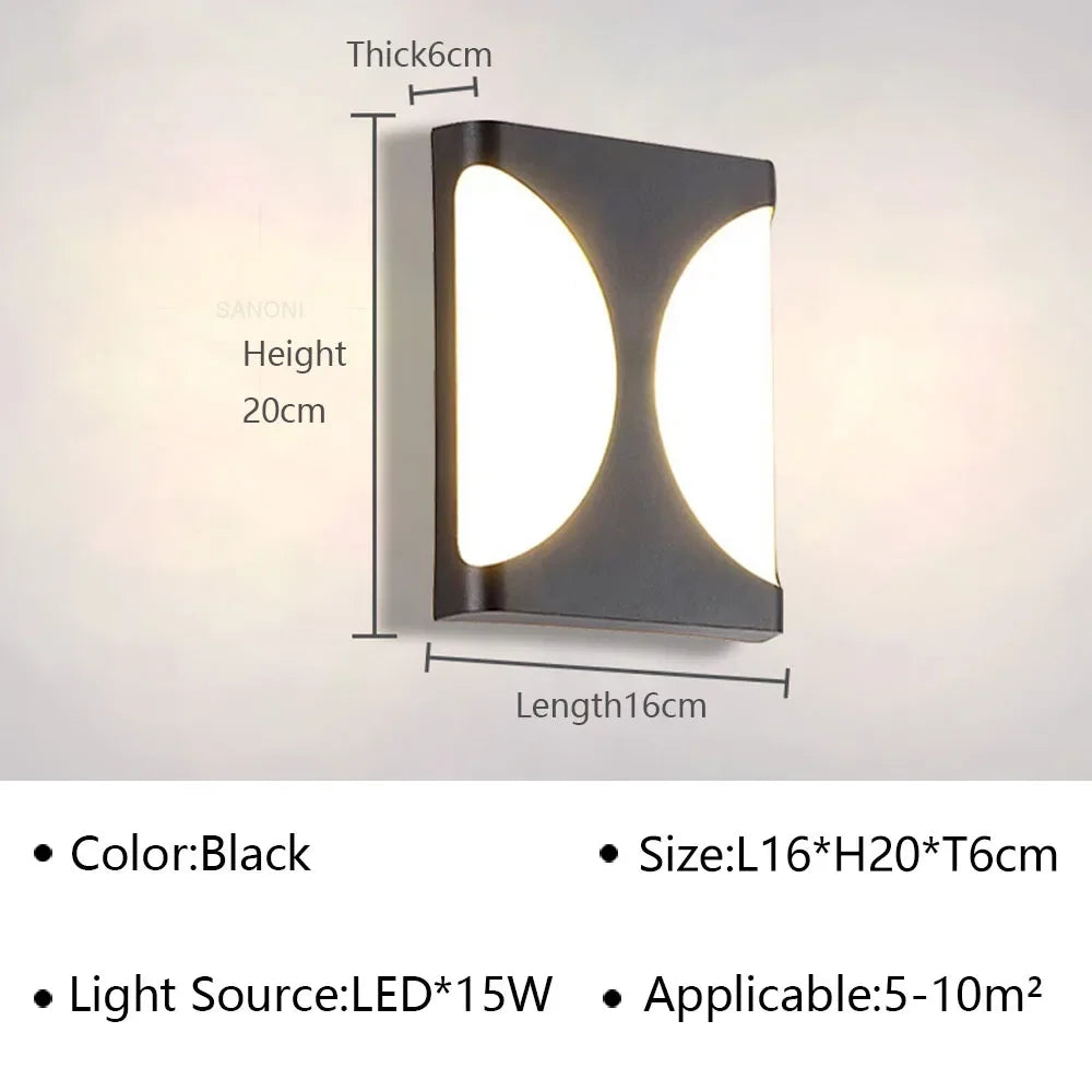 Modern LED Outdoor Wall Lamp – Waterproof Garden Sconce, Wall Light for Aisle, Balcony, and Entryway Decor | Kalsten
