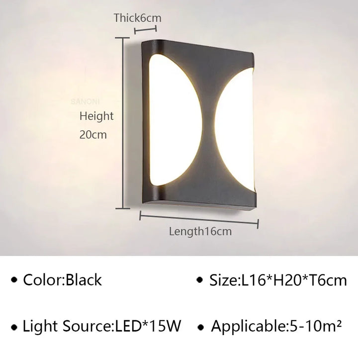 Modern LED Outdoor Wall Lamp – Waterproof Garden Sconce, Wall Light for Aisle, Balcony, and Entryway Decor | Kalsten