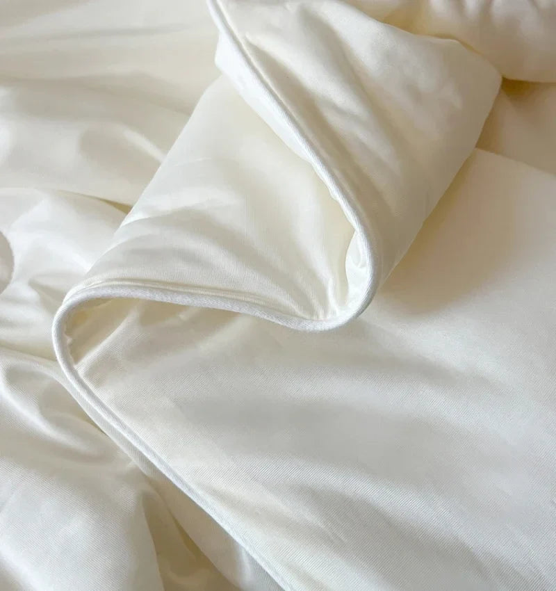 Air Condition Summer Comforter — Pure Color Ice Silk Cooling Blanket, Lightweight & Smooth Twin/King Size Quilt | Kalsten