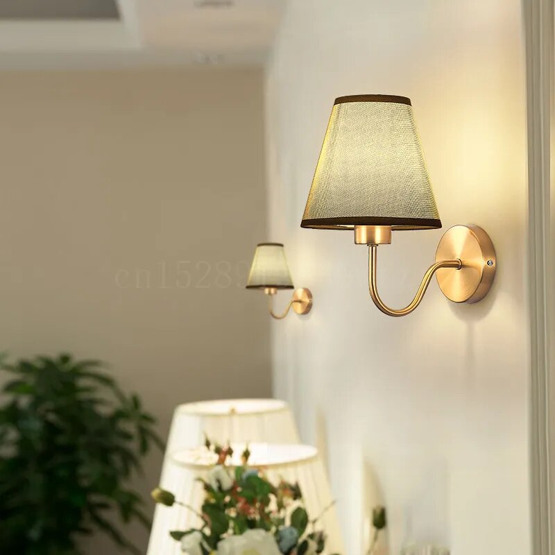 Fabric Wall Lamp – Rustic American Style