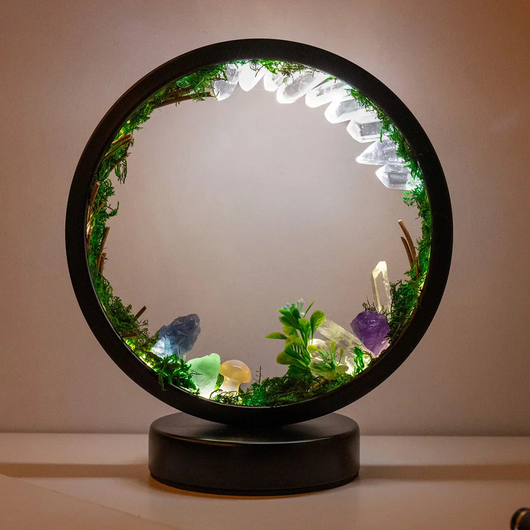 CrystalGlow Luxe Circle Night Lamp | Kalsten