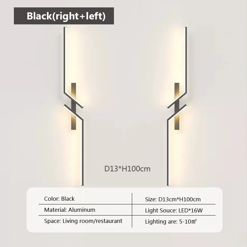 Modern LED Wall Lamp – Minimalist Design, Up & Down Lighting for Bedroom, Living Room, TV Sofa, and Lobby – Dimmable Wall-Mounted Light | Kalsten
