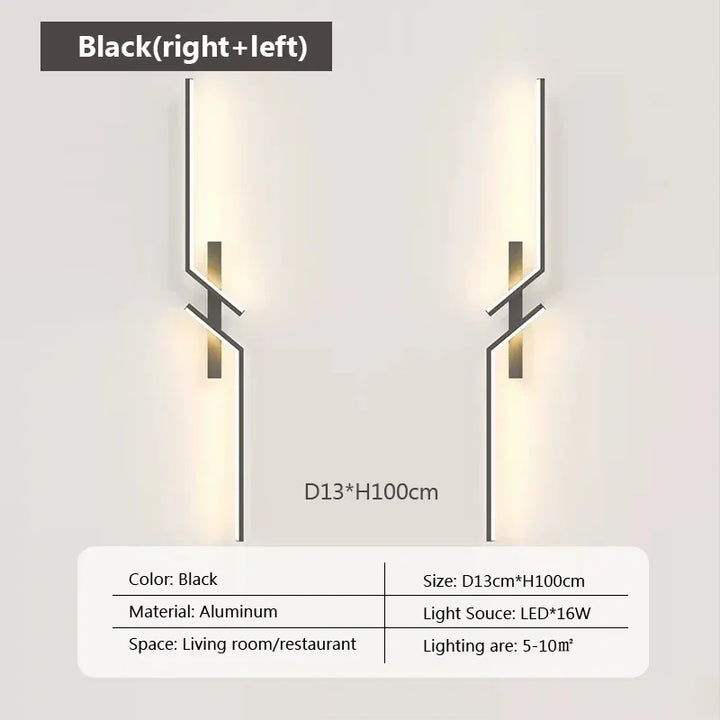 Modern LED Wall Lamp – Minimalist Design, Up & Down Lighting for Bedroom, Living Room, TV Sofa, and Lobby – Dimmable Wall-Mounted Light | Kalsten