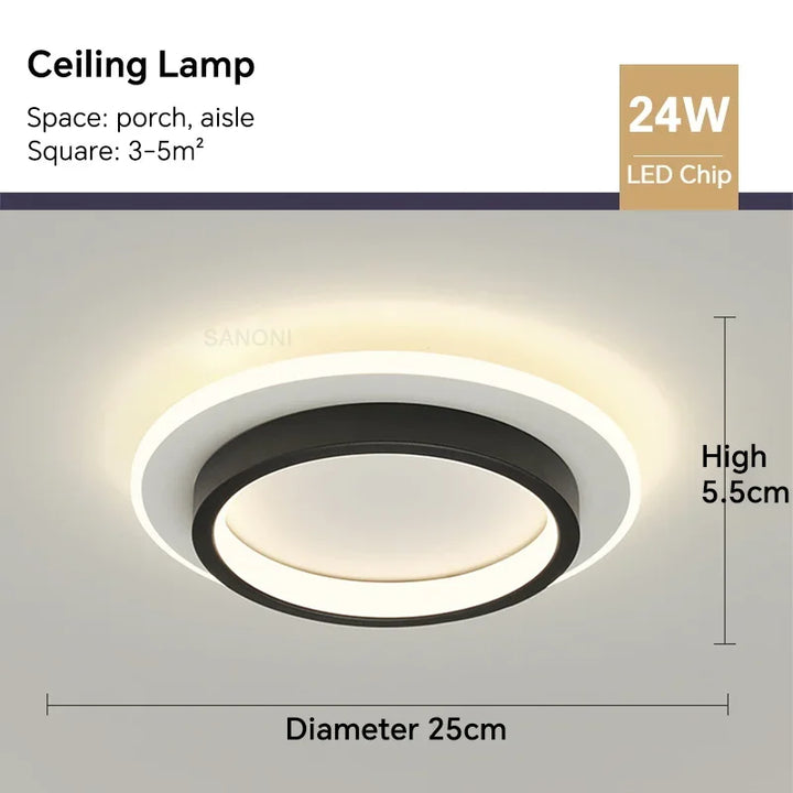 Modern LED Ceiling Lamp - Square Ceiling Light Fixture for Living Room, Stair, Aisle, and More | Kalsten