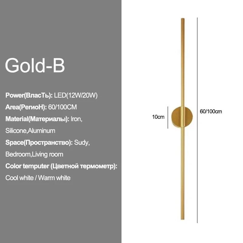 Modern LED Wall Lamp – Sleek Up & Down Light Fixture for Bedroom, Living Room, and Corridor | Kalsten