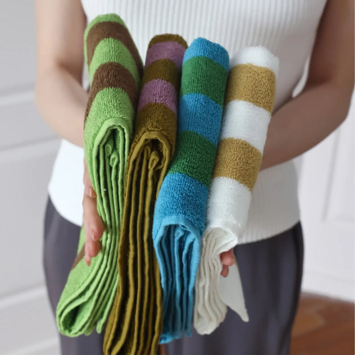 RetroStripe Luxe Cotton Towel – Striped Cotton Towel in Hotel Quality | Kalsten