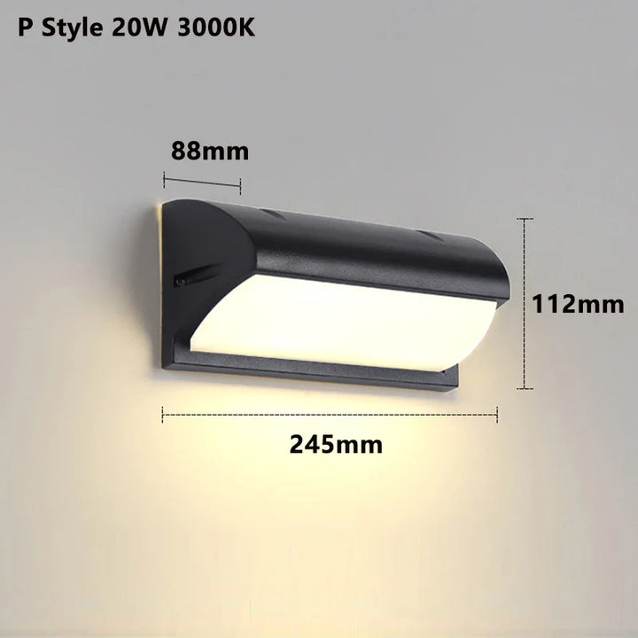 Modern LED Outdoor Wall Light with Motion Sensor - Waterproof IP65 Porch Lights for Balcony Garden | Kalsten