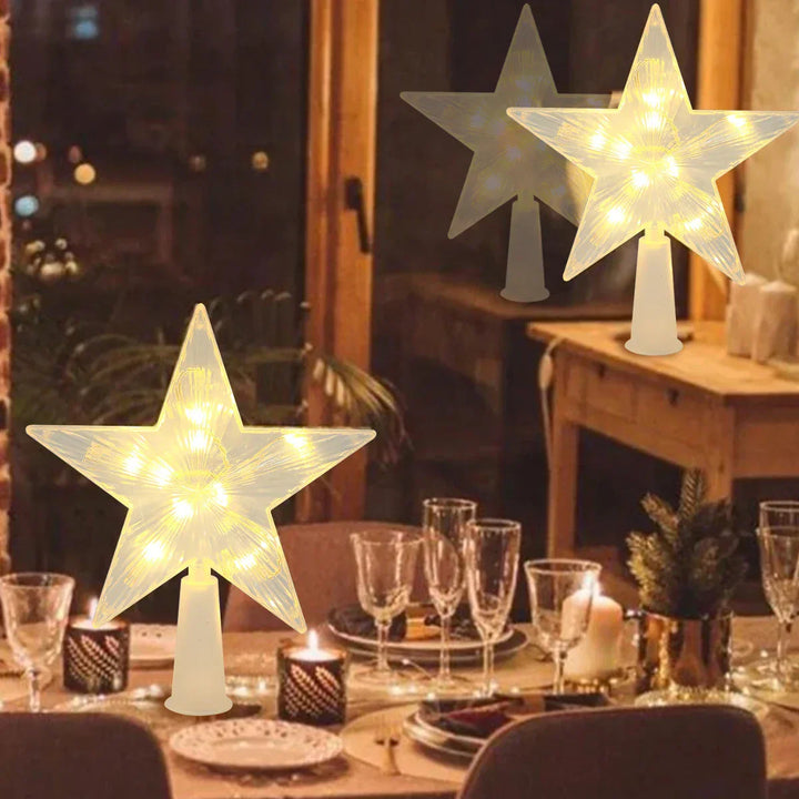 Bright Christmas Star – LED Illuminated Tree Topper for Christmas Tree, Sparkling Christmas Decoration for Festive Lighting and Elegant Decor | Kalsten