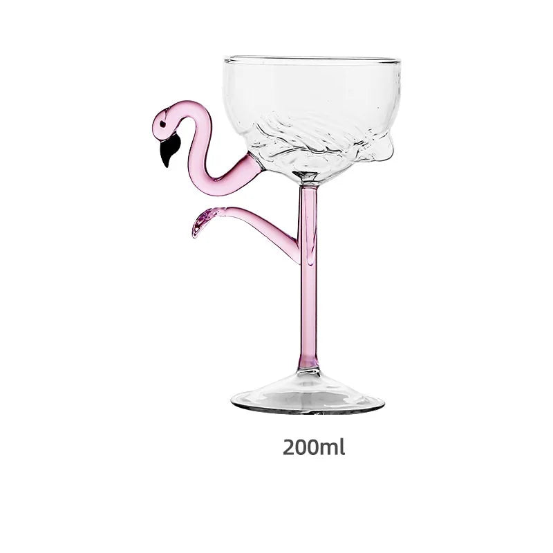 Pink Flamingo Cocktail Glasses