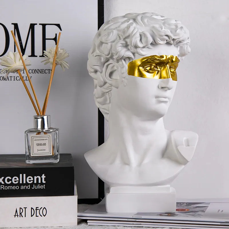 Kalsten | European Home Decor David Head Resin Statues Statues Home Decor Modern Abstract Art Bust Sculpture Art Sketch Practice