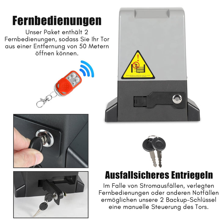 Sliding gate drive garage door opener 370W/550W/750W | Kalsten