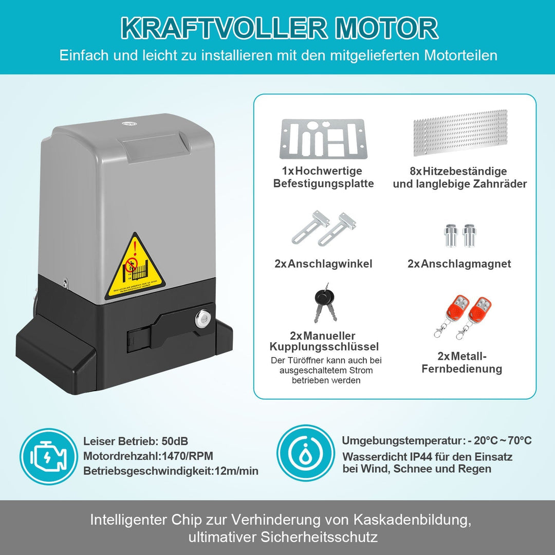Sliding gate drive garage door opener 370W/550W/750W | Kalsten