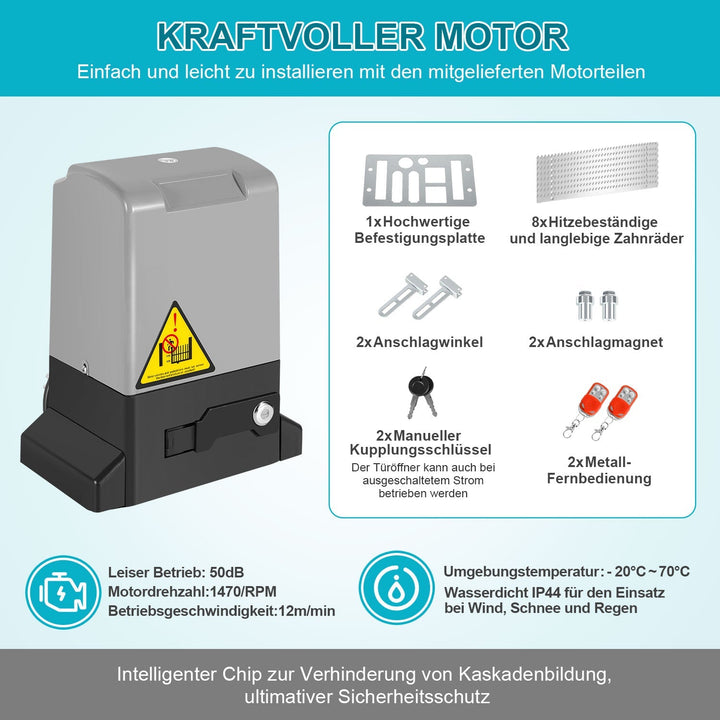 Sliding gate drive garage door opener 370W/550W/750W | Kalsten