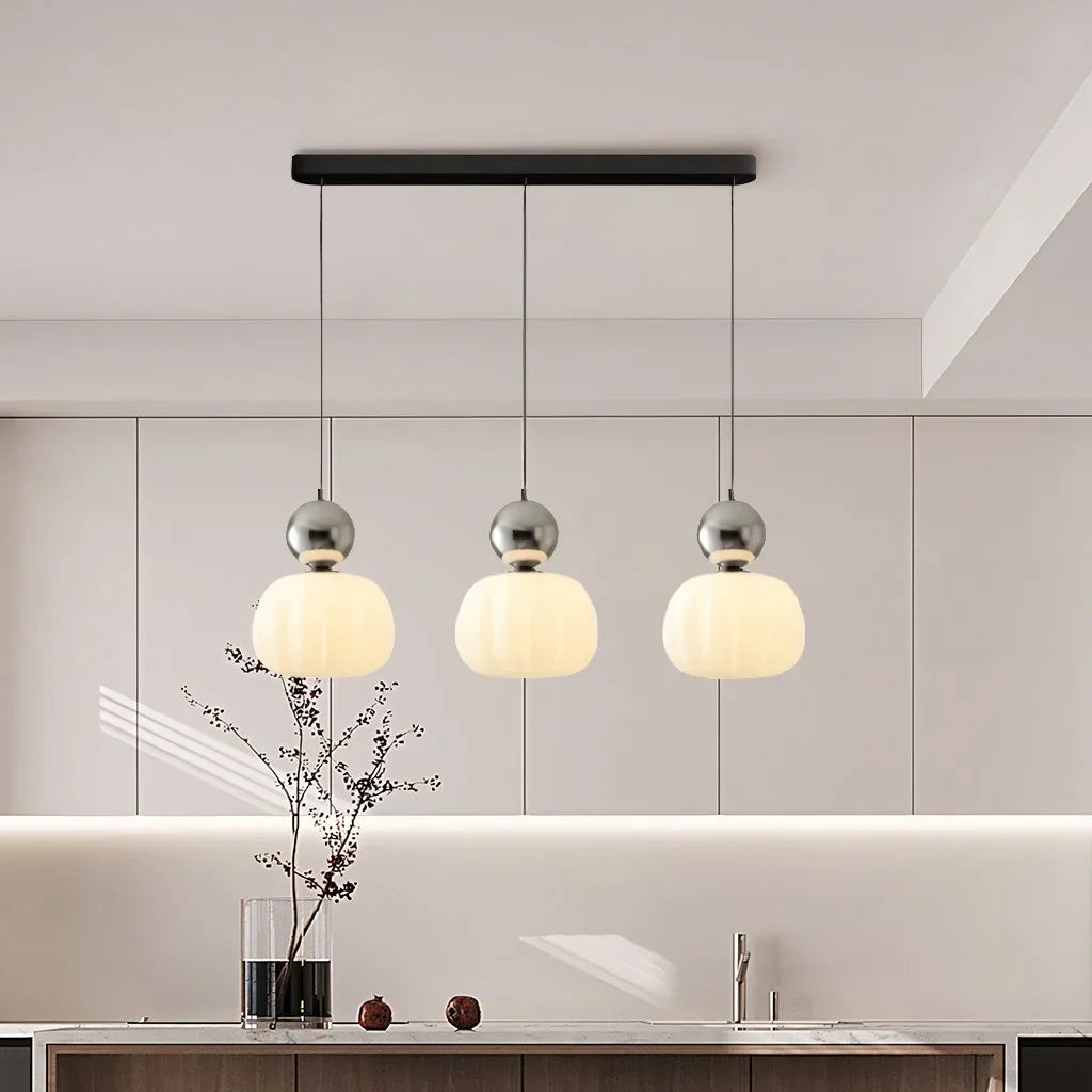 Pendant Light Metal G9 5W 27.6 in Cream Ceiling Dining Room Kitchen Island Hanging Fixture Modern Art Deco Lighting | Kalsten
