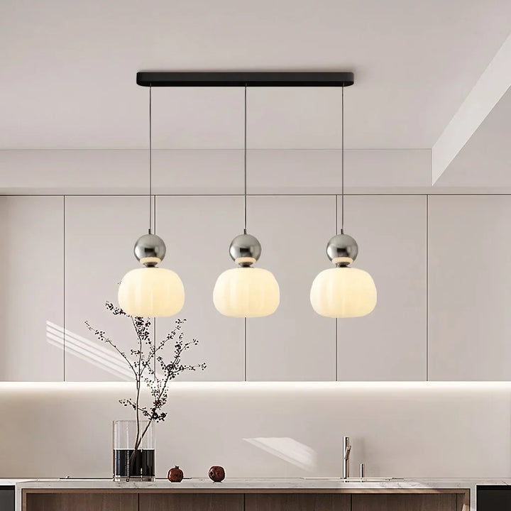 Pendant Light Metal G9 5W 27.6 in Cream Ceiling Dining Room Kitchen Island Hanging Fixture Modern Art Deco Lighting | Kalsten