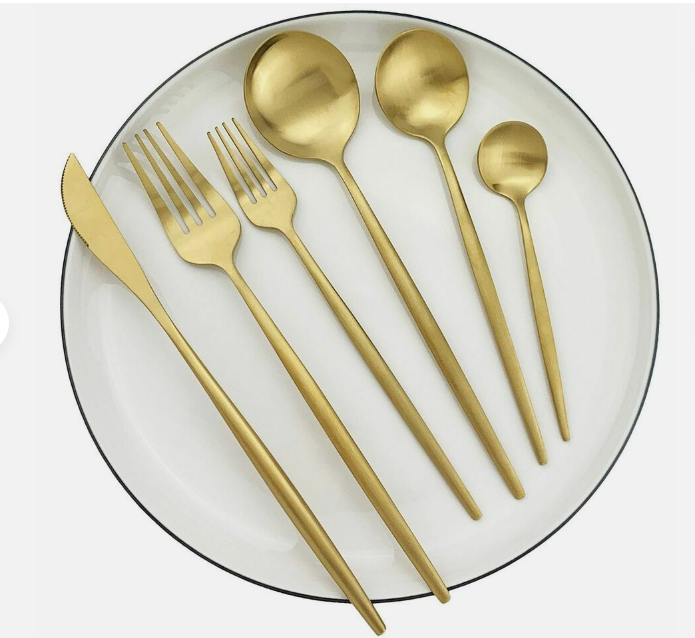 Modern Luxe Cutlery Set of Stainless Steel in Stylish Colors Kalsten