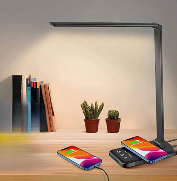 Contemporary Adjustable LED Table Lamp with Charging Function | Kalsten