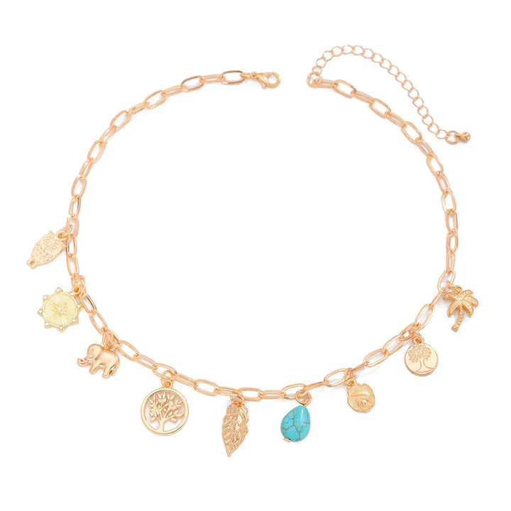 Kalsten | Paperclip Tropical Charm Necklace
