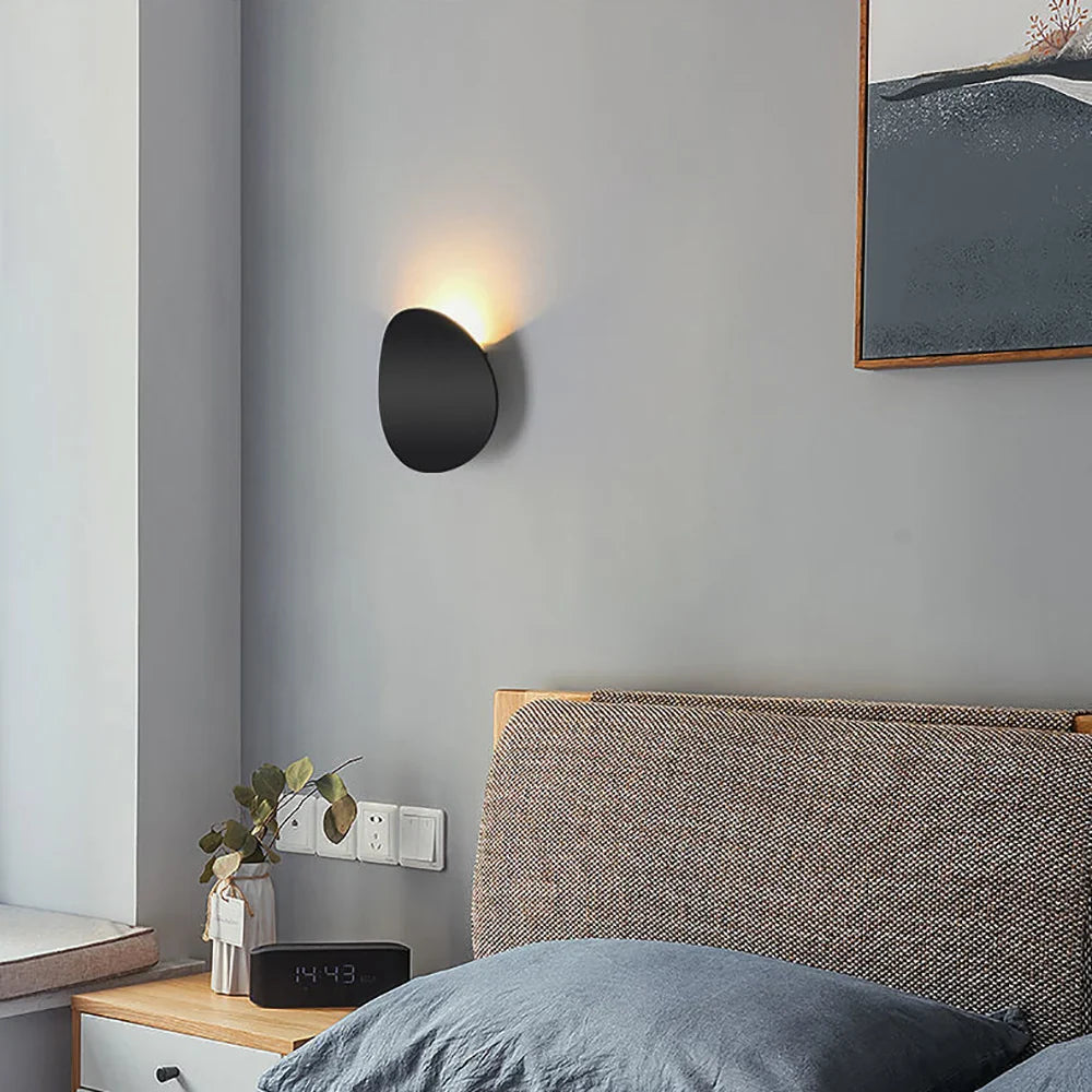 Modern LED Wall Lamp – Minimalist Round Design for Bedroom, Balcony, and TV Background Decoration | Kalsten