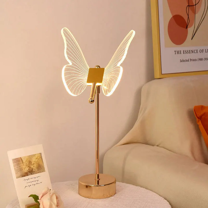 Butterfly LED Table Lamp in Retro Design - Decorative Desk Lamp for Living Room, Bedroom & Office | Kalsten